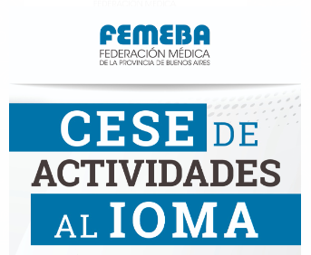 Cese de actividades al IOMA- Del 7 al 10 de octubre